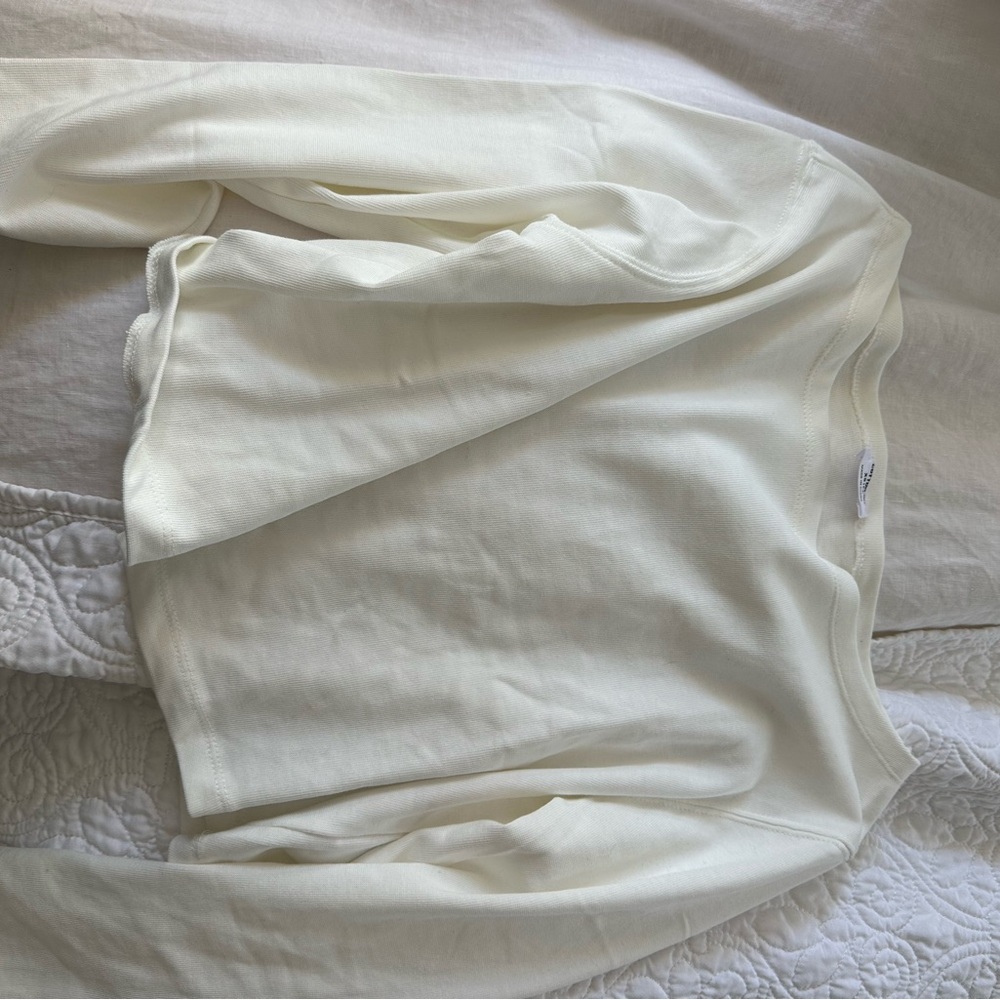 Cream Long Sleeve Top